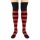 Dressa Socks csíkos pamut combzokni - fekete-piros