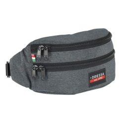   Dressa Bag vízlepergetős dupla cipzáros övtáska - sötétszürke